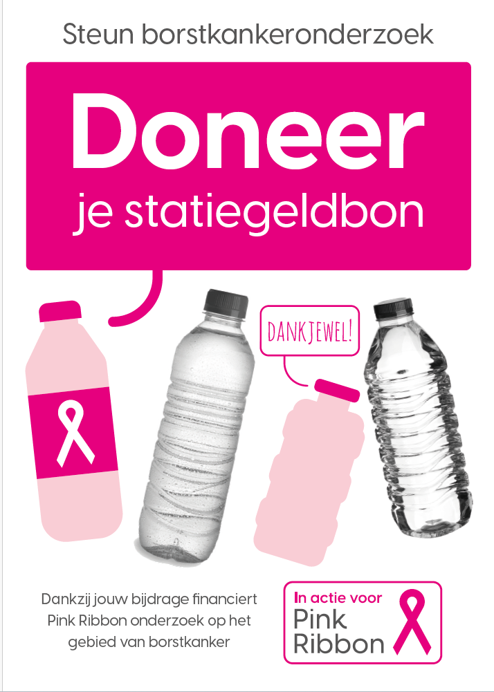 Statiegeld flyer Pink Ribbon